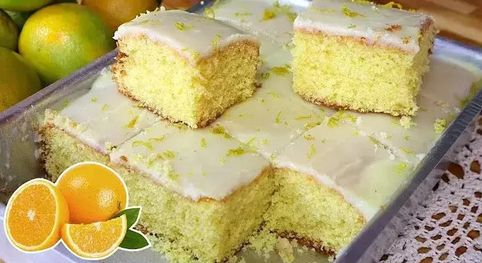 Lanches: Bolo de Laranja com Glacê Caseiro é Perfeito com um Cafezinho 