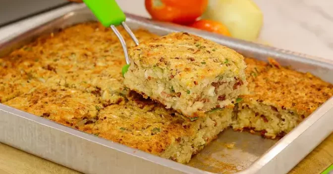 Lanches: Torta de Aipim (Mandioca) Salgada sem Farinha de Trigo, Fica Perfeita