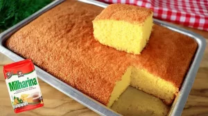 Bolo de Milharina Fofinho, Esse Bolo Fica Muito Gostoso