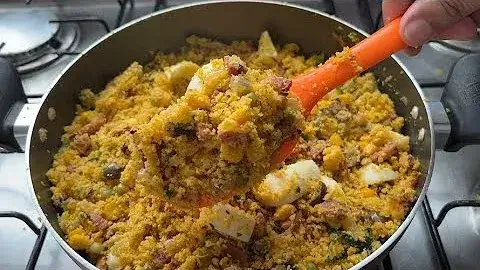 Farofa de Flocão Úmida para suas Festas ou Churrasco