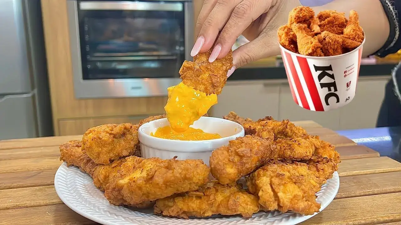 Frango Frito Crocante e Suculento com Creme de Cheddar
