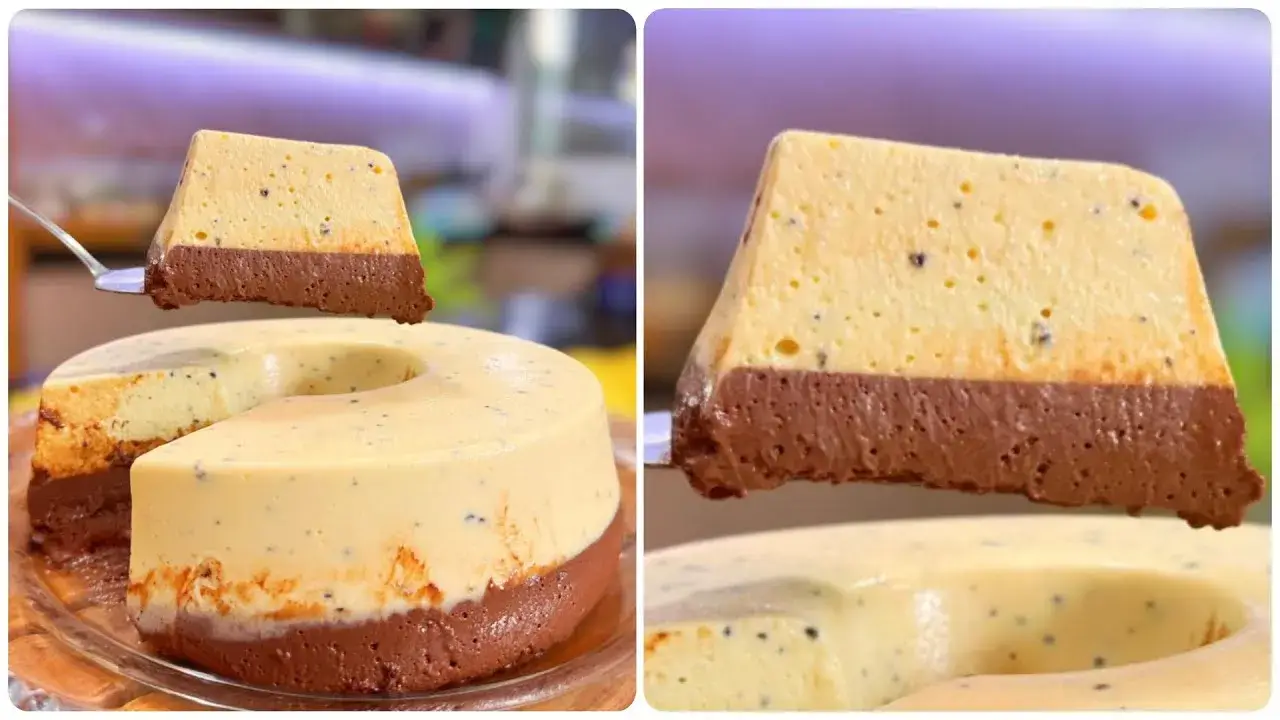 Pudim de Maracujá e Chocolate Veja