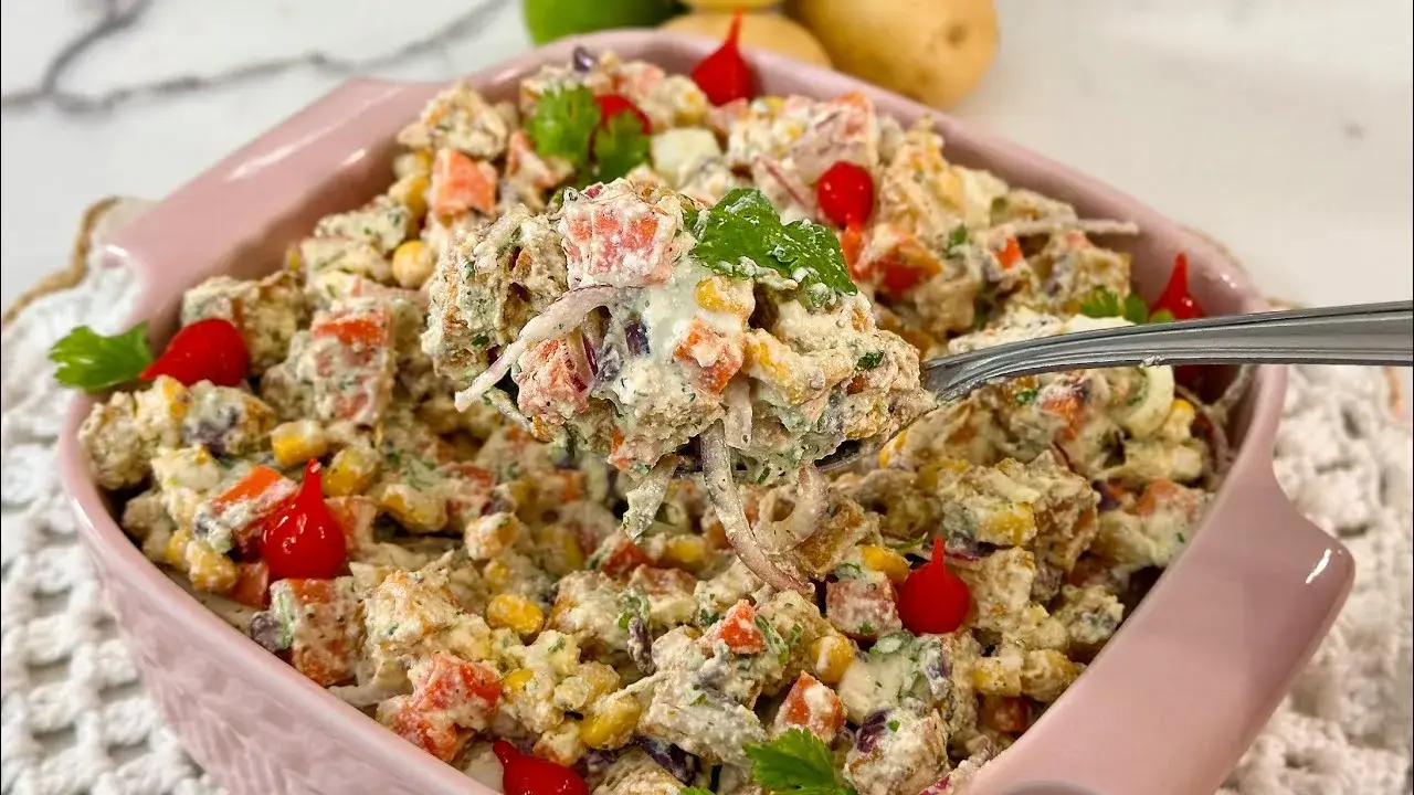 Salada Proteica Cremosa: A Receita Simples e Saborosa Sem Carne e Maionese