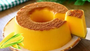 Curau de corte com milho verde feito no liquidificador veja