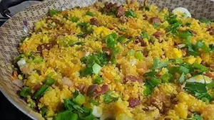 Farofa de Cuscuz Simples e Deliciosa Para Café ou Almoço