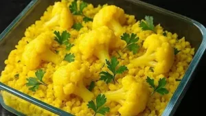 Arroz com Couve-Flor e Açafrão