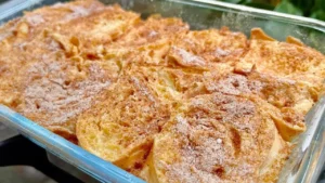 Rabanada no forno molhadinha com pão francês