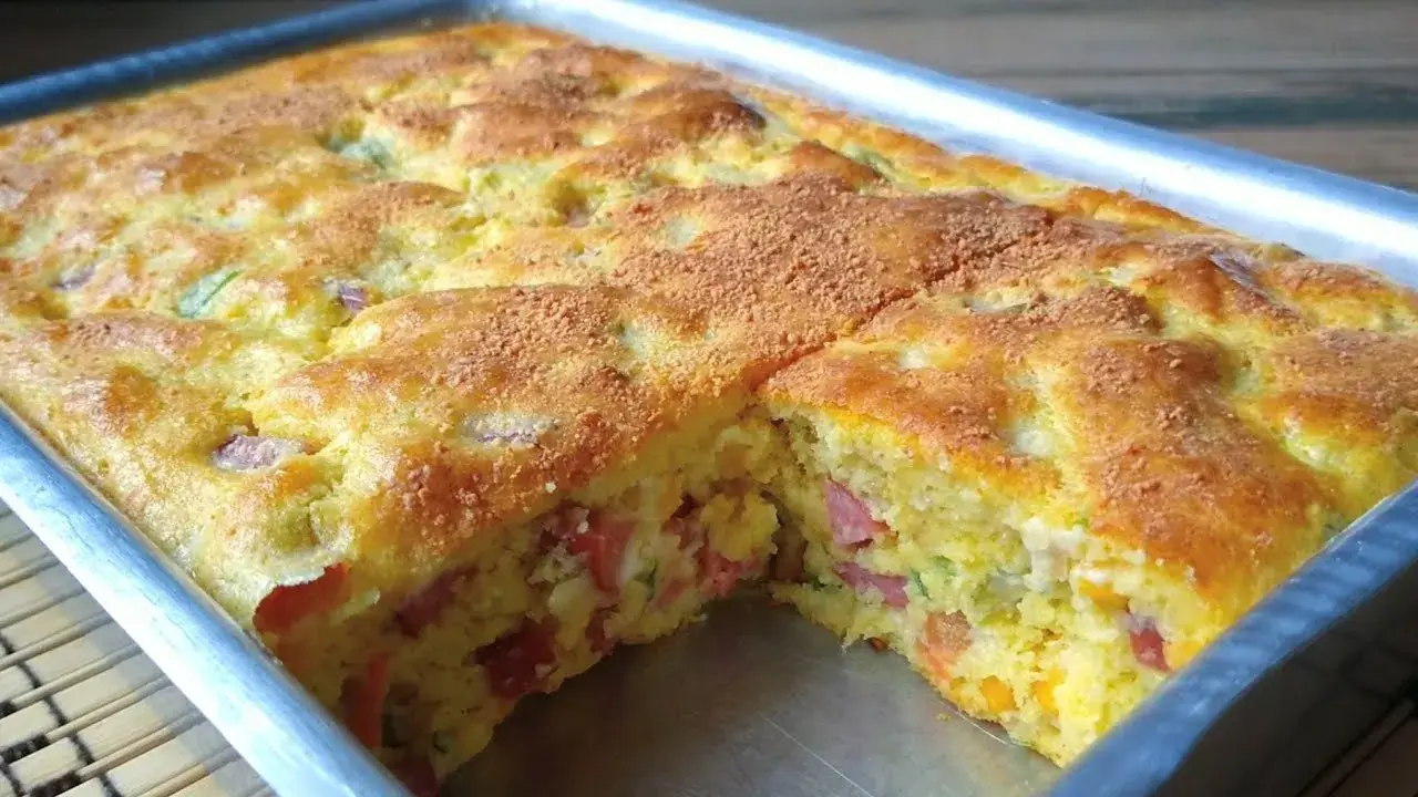 Receita de Bolo Salgado Caipira Perfeita para o Café
