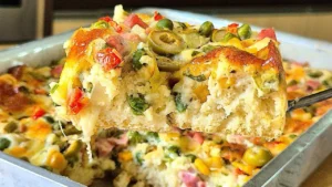 Torta salgada fácil que surpreende pela cobertura cremosa
