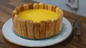 Sobremesa de Laranja Cremosa com Biscoito Champanhe