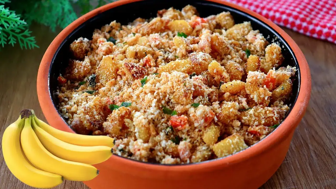 Farofa de Banana-da-Terra Simples e Crocante já Faça
