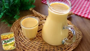 Suco de Milho Gelado Cremoso e Fácil Feito com Milho de Latinha