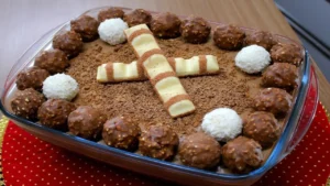 Ovo de Páscoa na Travessa Cremoso com Chocolate e Nozes