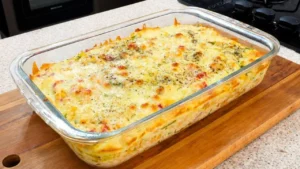 Arroz de Forno Cremoso com Muito Queijo para o Almoço em Família