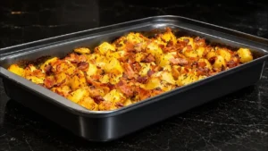Frango Assado com Batata e Bacon Crocante no Forno