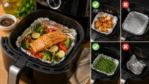 Truque da Air Fryer com Papel Alumínio: O Que Pode e o Que Nunca Deve Fazer