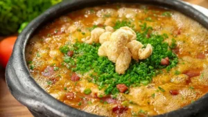 O caldo de mandioca é uma receita perfeita para os dias mais frescos ou para...